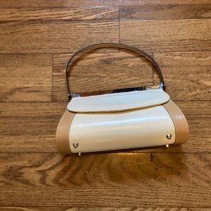 Vintage Cream and Tan Handbag